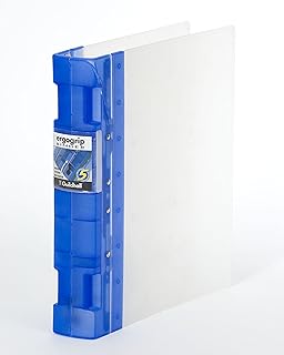 Exacompta Guildhall Ergogrip Binder, 4 Rings, A4 Extra Wide- Cobalt Blue