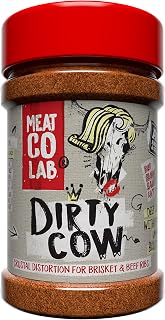 DIRTY COW BEEF BBQ RUB | Maximum Crustal Distortion & Super Bark Power | Perfect for Brisket & Beef Ribs | Fresh Coffee, Javanese Sugar, Chipotle & More | GLUTEN FREE | Unmatched Flavor Force | 220g