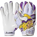 Franklin Sports NFL Minnesota Vikings Youth Football Receiver Gloves - X-Small/Small