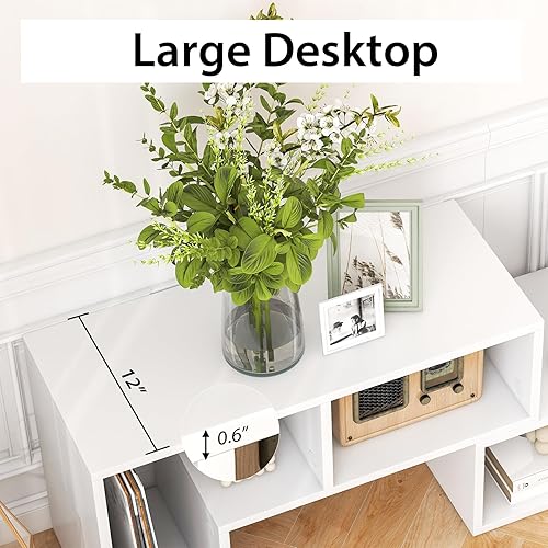 Miniatura 7 de POWERSTONE Soporte para consola de TV, centro de entretenimiento combinado de 3 piezas para TV de 50, 55, 60, 65 pulgadas, moderna estantería para