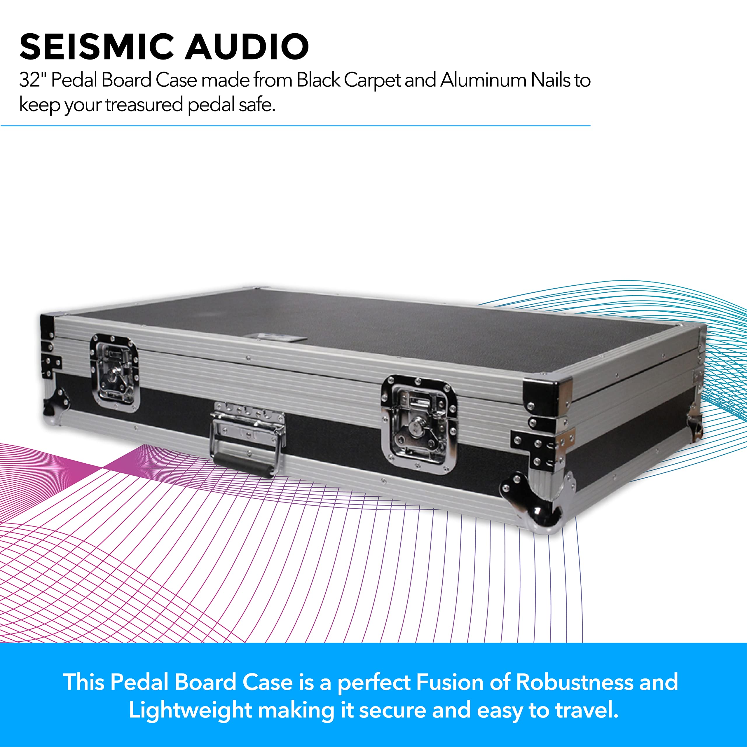 Seismic Audio - Pedal Board Case ATA 34" Storage Rack