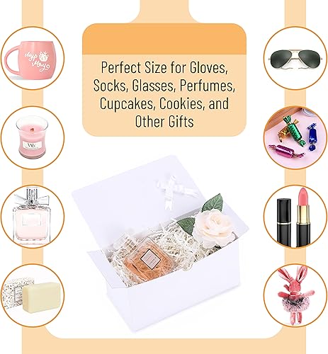 Miniatura 6 de MPFY - Caja de regalo, paquete de 10, 9 x 4.5 x 4.5 pulgadas, color blanco, cajas de regalo con tapas, caja de propuesta de dama de honor, cajas de