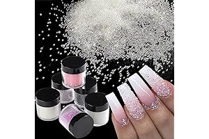 6 Bottles Multi Colors Pixie Crystals for Nails