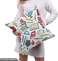 Vista 5 de Ambesonne - Tela multicolor con estampado digital por yarda