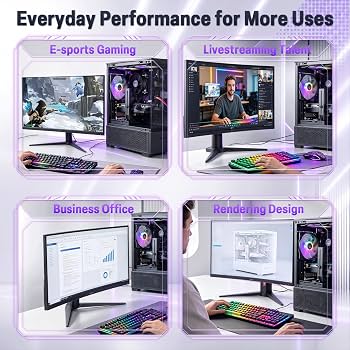 Windowsデスクトップ ryzen3200G/16G/SSD256G Gaming PC Desktop Computer, Ryzen 3 3200G up to 4.0GHz, 16G DDR4