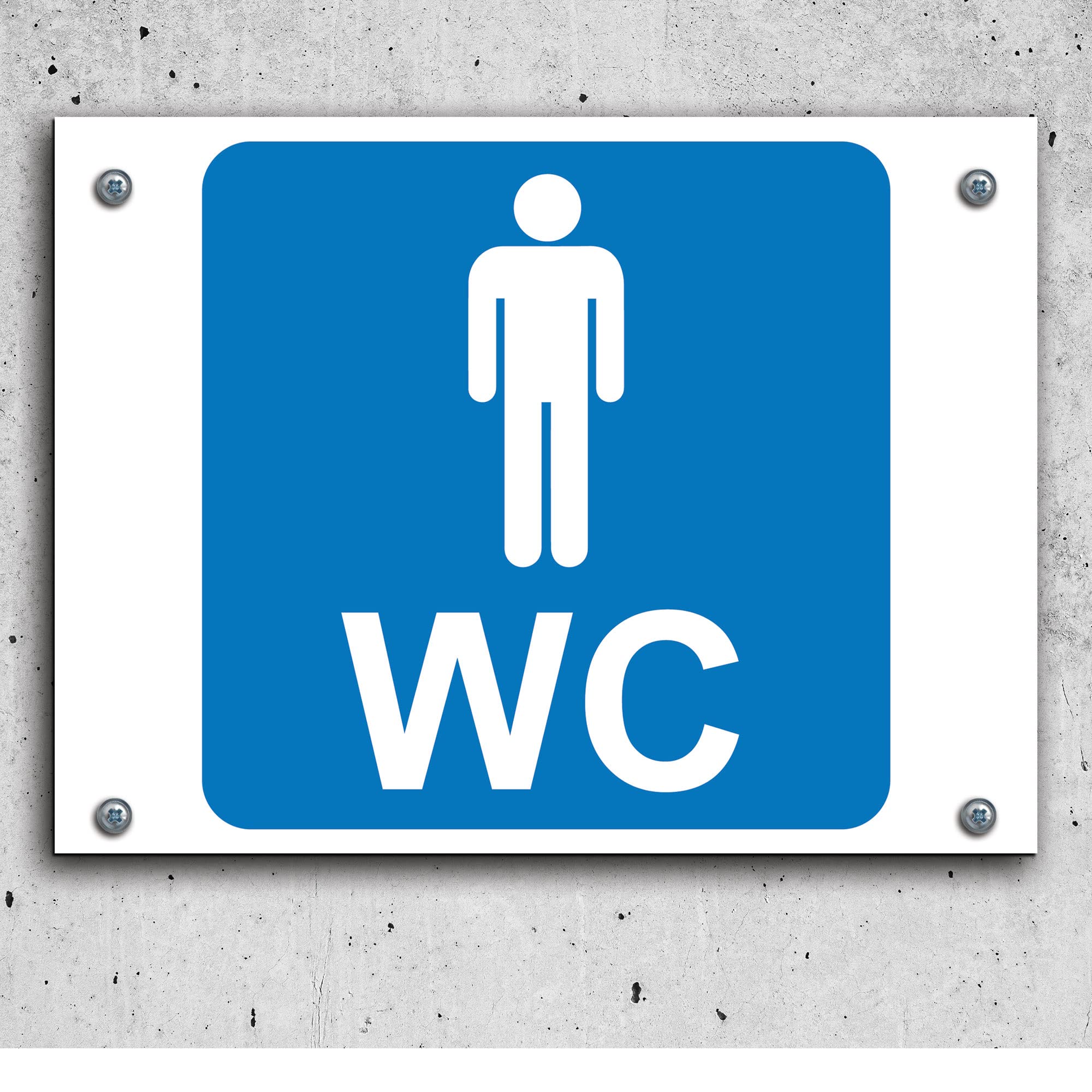 Cartello in alluminio piano 30x10cm con scritta TOILETTE (donne