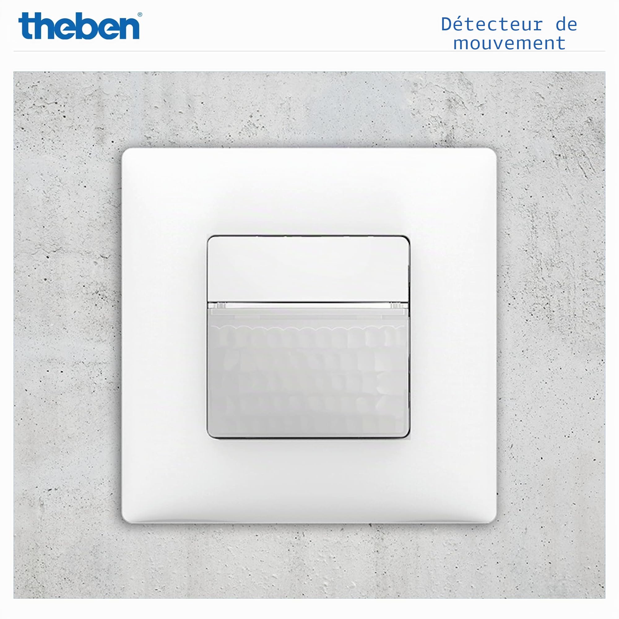 Theben 2060650 theMura S180-100 encastré WH détecteur de mouvement PIR