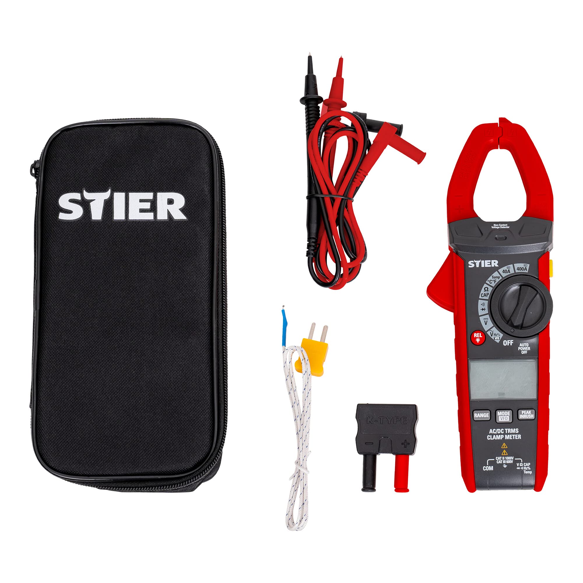 Pince ampèremétrique numérique STIER AC/DC 1 000 V 400 A 40 MΩ 100 kHz