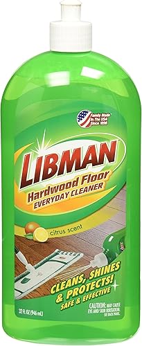 Libman 2065 Limpiador diario para suelos de madera dura con botella exprimible, 32 onzas líquidas (paquete de 1)