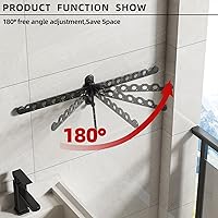 Vista 6 de Perchero plegable para colgar ropa de pared, gancho plegable para interiores, para lavandería, dormitorio, estantes plegables perfectos