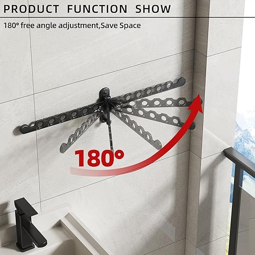 Miniatura 6 de Perchero plegable para colgar ropa de pared, gancho plegable para interiores, para lavandería, dormitorio, estantes plegables perfectos para