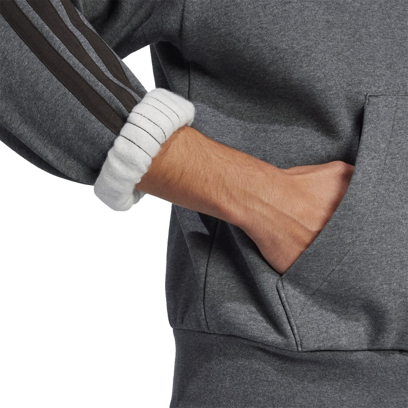 Adidas Essentials Fleece 3-Stripes Hoodie Sudadera con Capucha Hombre (Pack de 1)