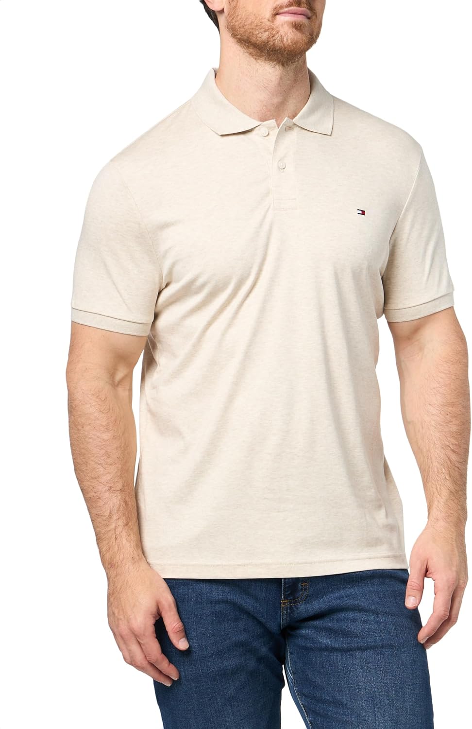 Tommy Hilfiger Mens Short Sleeve Casual Polo Shirts in Regular Fit with Liquid Cotton