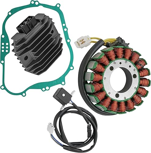 Miniatura 7 de Caltric Estator, junta y regulador compatible con Kawasaki Lakota Sport 300 Kef300 Kef-300 2001-2003