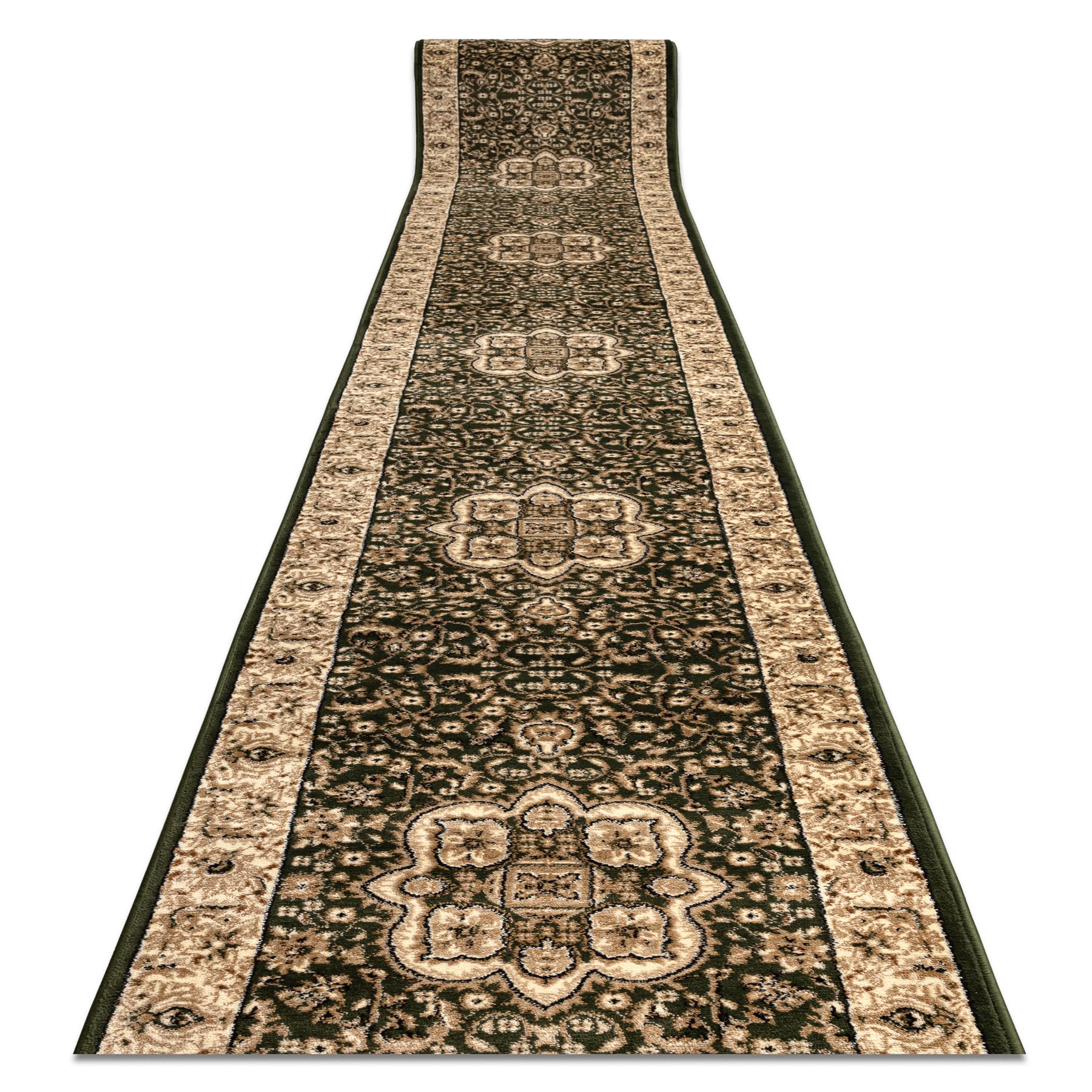 Tapis d'entrée Vert Royal AGY pour un Couloir Moderne et une Cuisine Chaleureuse