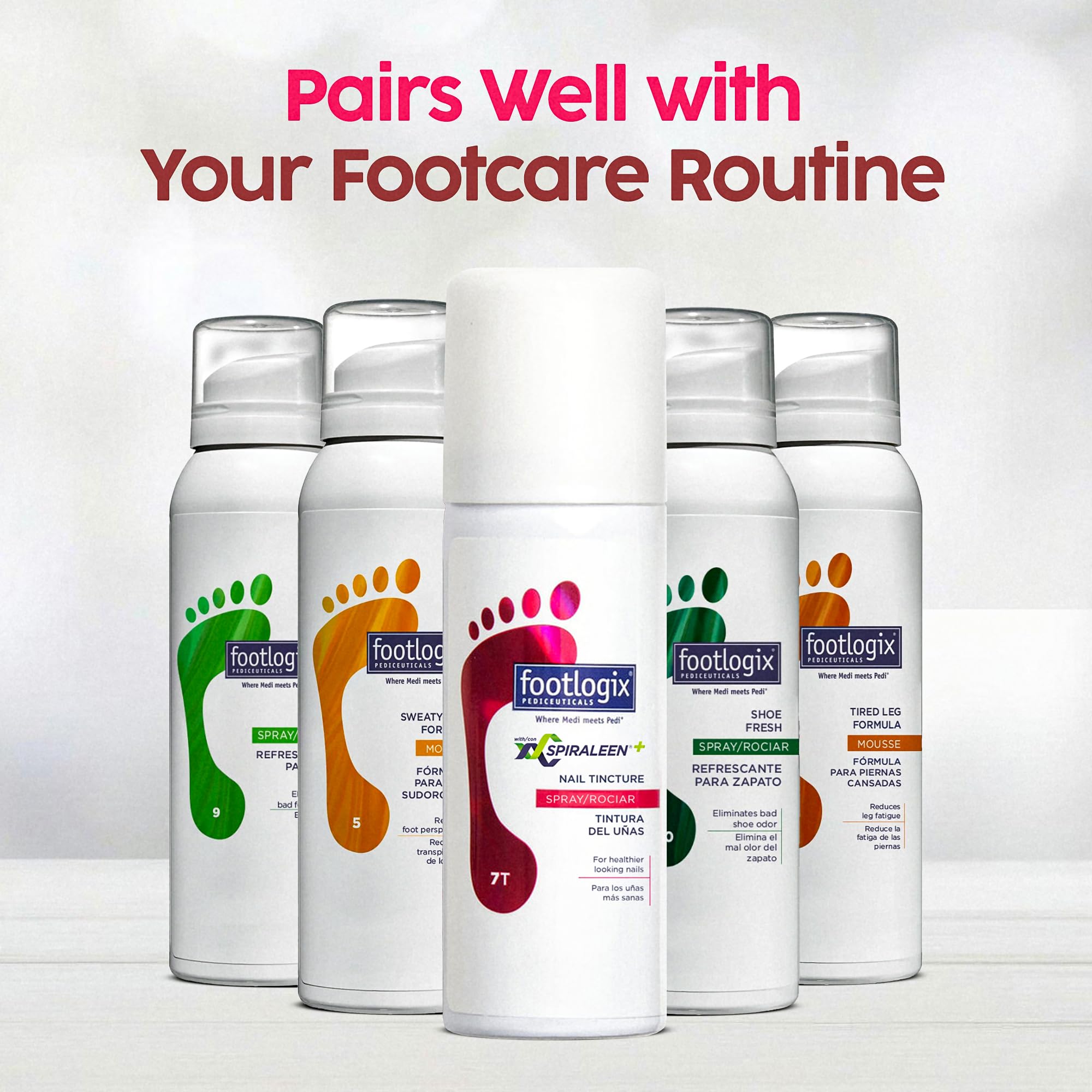 Footlogix Nail Tincture Spray with Spiraleen, Tea Tree Oil & Panthenol