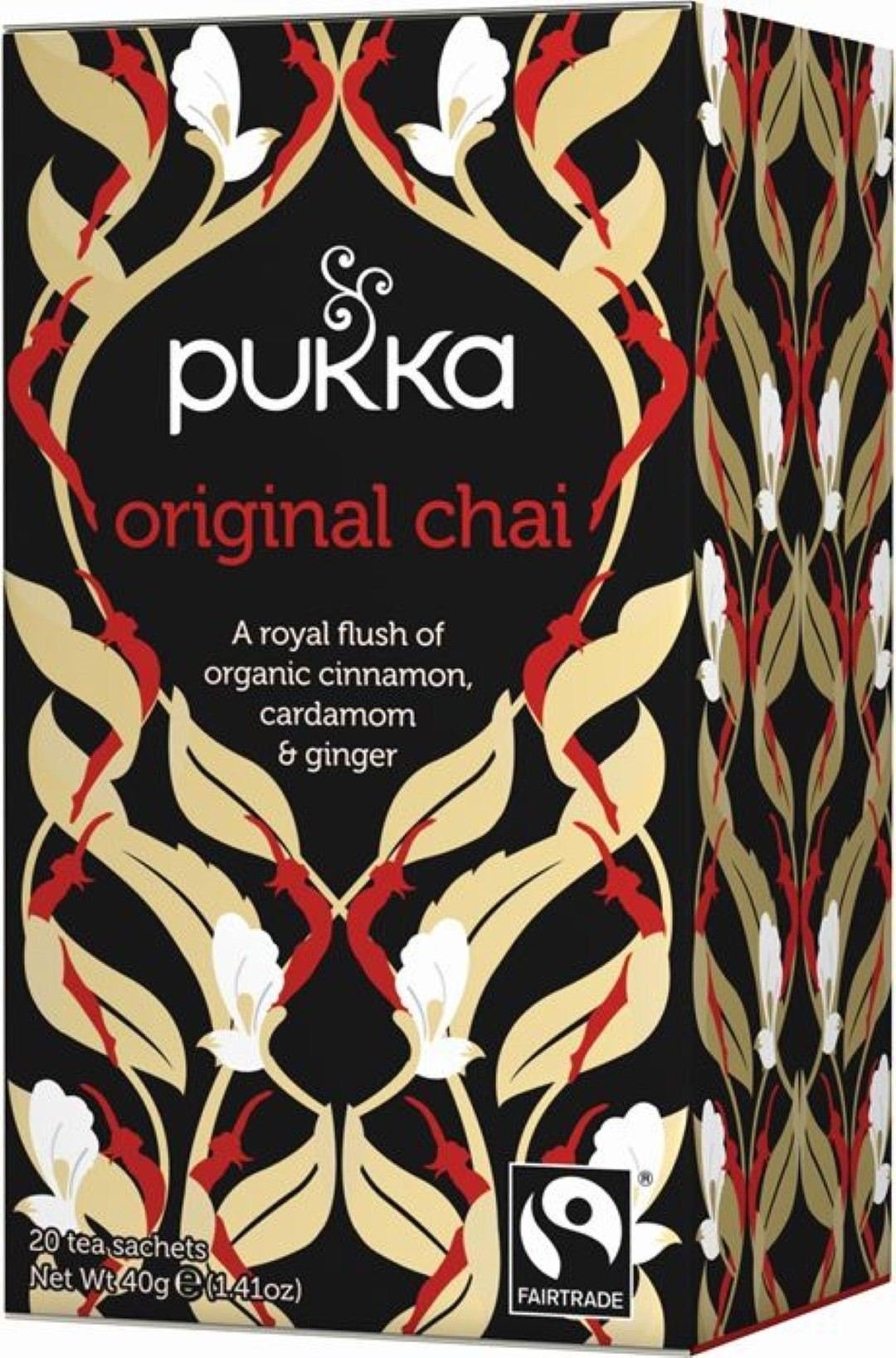 (3 PACK) - Pukka Herbs - Original Chai Tea | 20 sachet | 3 PACK BUNDLEFairtrade InternationalFairtrade InternationalFairtrade InternationalFairtrade International