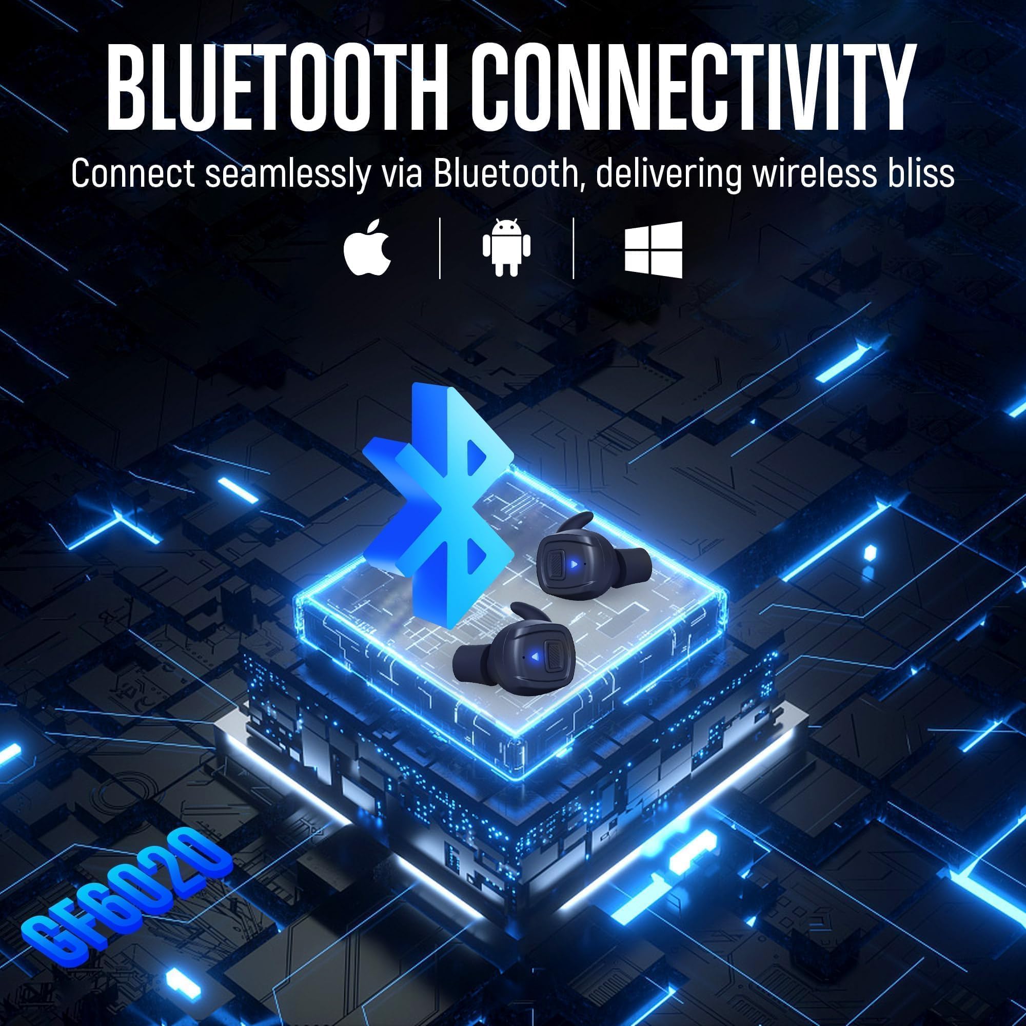 GLORYFIRE Tapones de protección auditiva para disparos, protección auditiva Bluetooth para reducción de ruido (BT oscuro)