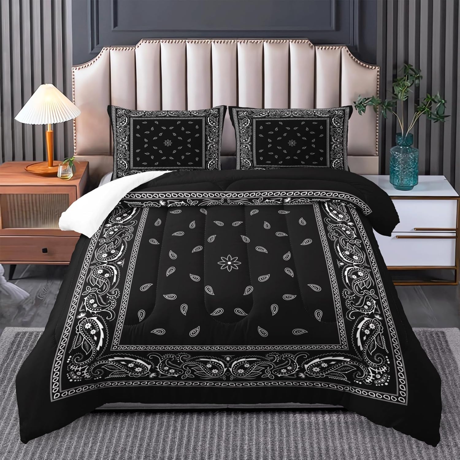 Goth Boho Bedding Queen - Comforter Set, Western Hippie Style