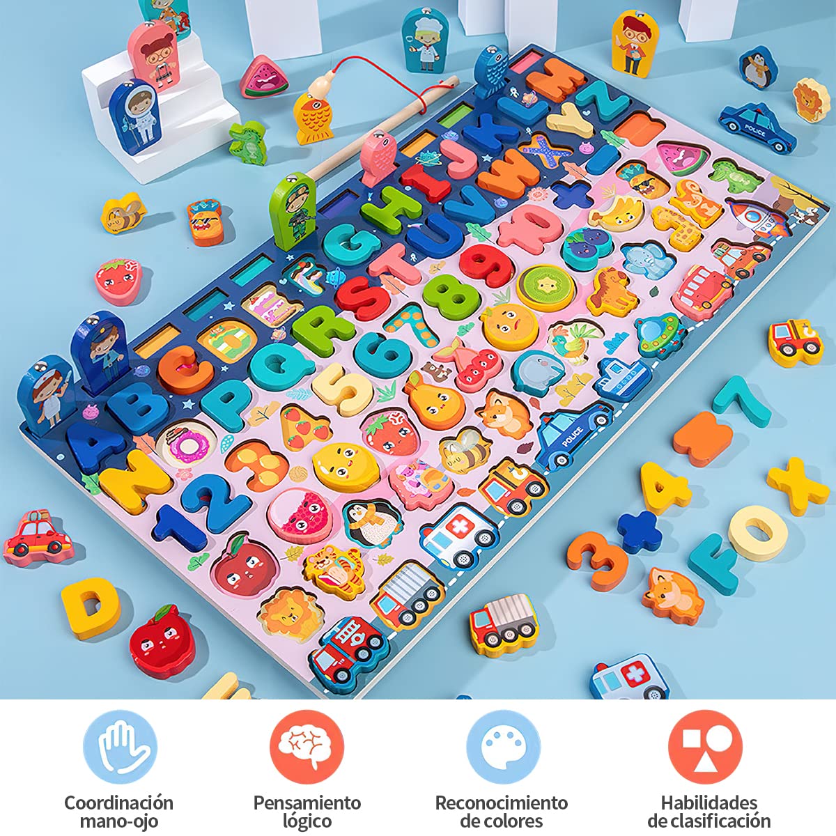 Tablero De Conteo De Clasificación De Colores Juego De Combinación De Colores Para Niños