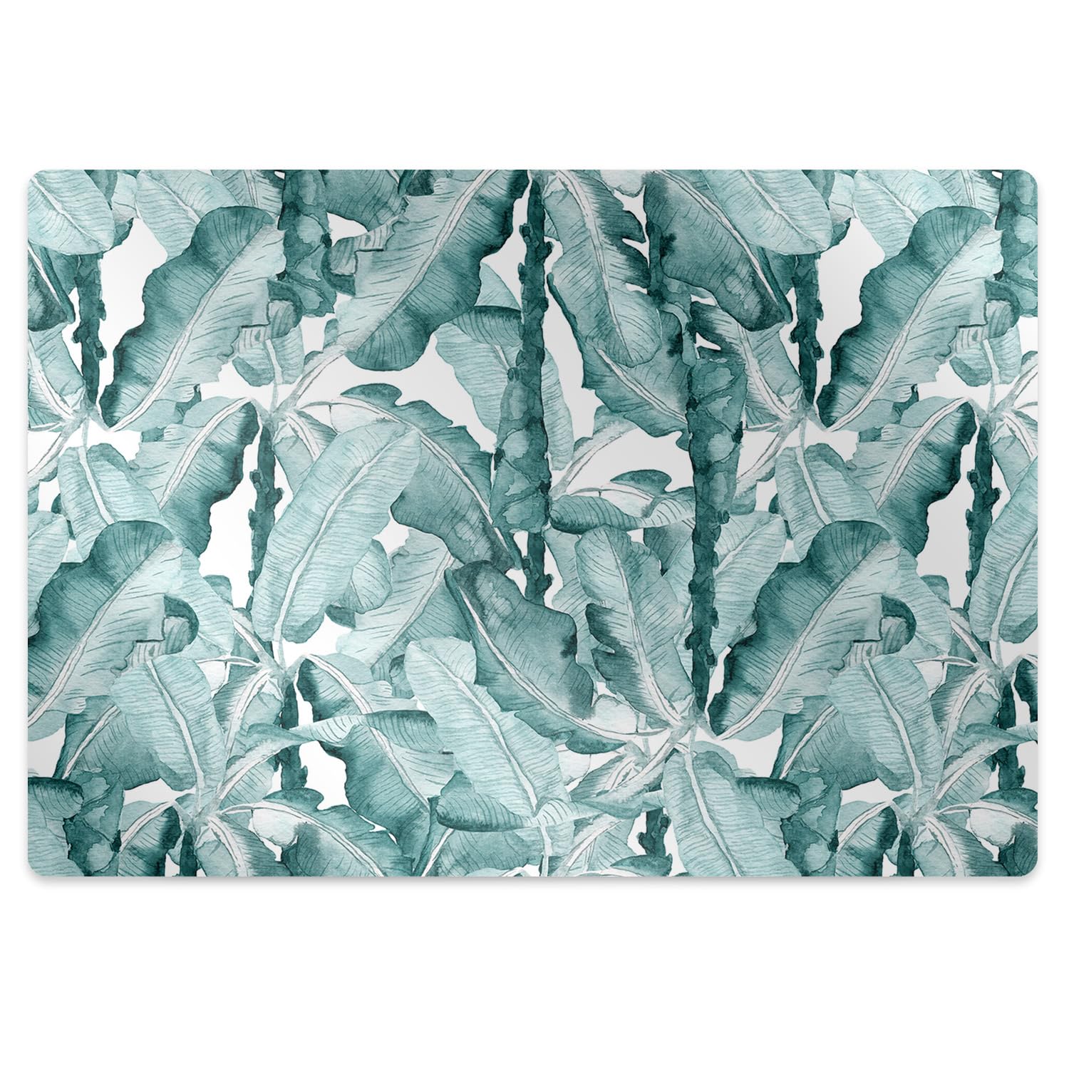 Protezione per Sedie a Rotelle 100x70 cm Impermeabile Antiscivolo Resistente ai Danni Facile da Pulire PVC Vinile Protezione di Pavimenti Rettangolare per Ufficio a Casa - foglie di banano