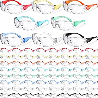 Yunsailing 64 Pairs Clear Safety Glasses for Man Woman Protective Glasses with Anti Fog Lens Scratch Impact Resistant Adul...