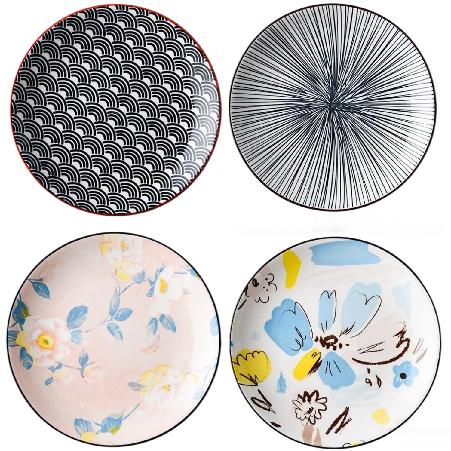 Photo 1 of yaocoral 6 Inch Ceramic Appetizer Plates (4 Pack)
