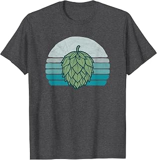 Hops Lover Vintage Beer Graphic Dark Sunset Hop Illustration T-Shirt