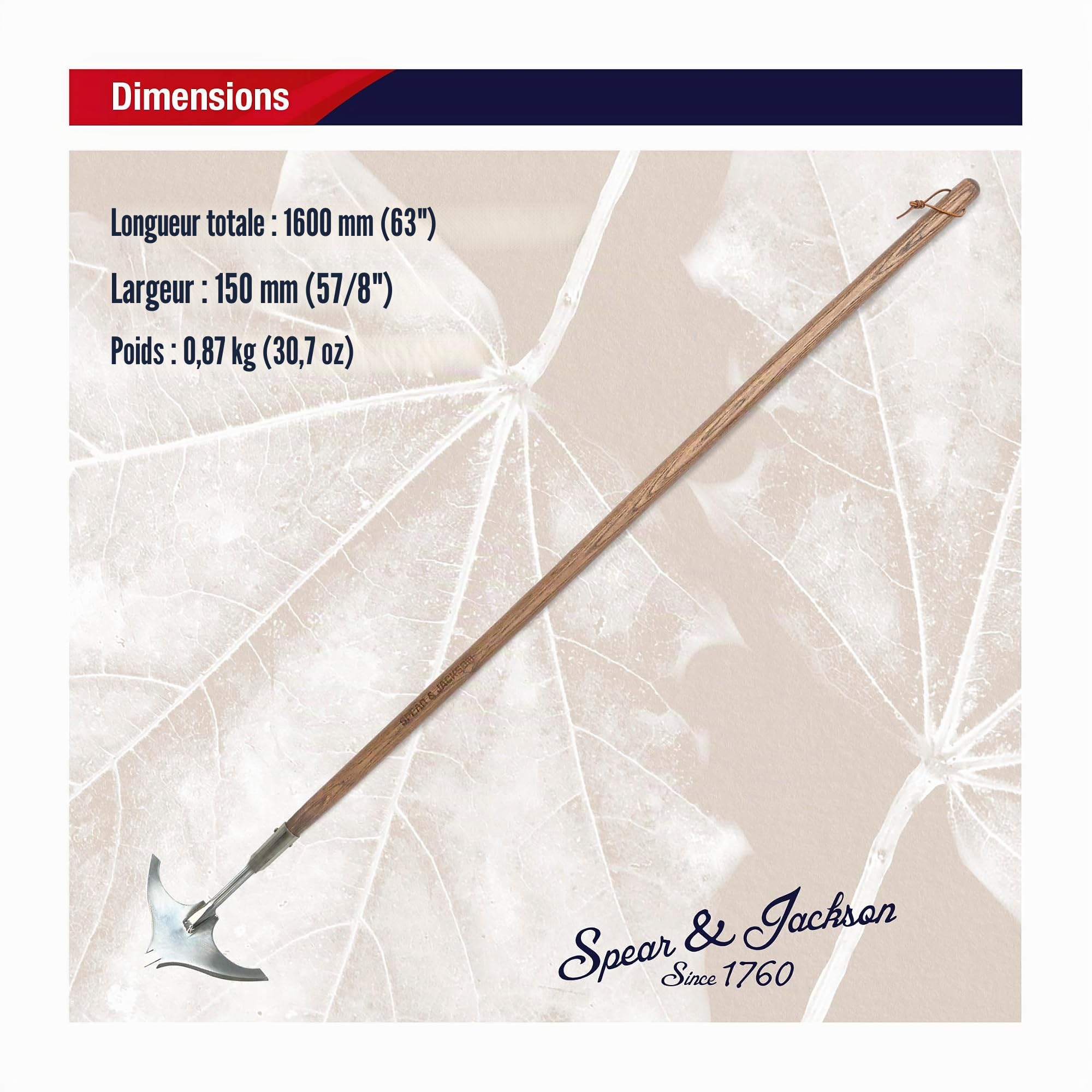 Spear & Jackson 4582LWH – Binette Ailée à Long Manche – Désherbeur de Précision en Acier Inoxydable pour Espaces Étroits, Terrasses et Graviers, Idéal pour Couper Les Racines des Mauvaises Herbes