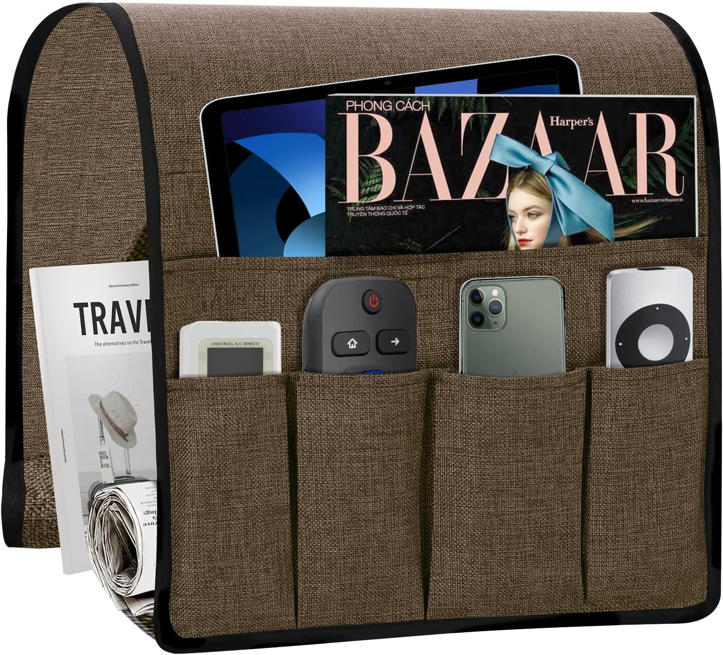 Remote Holder for Couch Organizer Armchair Caddy, Remote Control Holder for Recliner