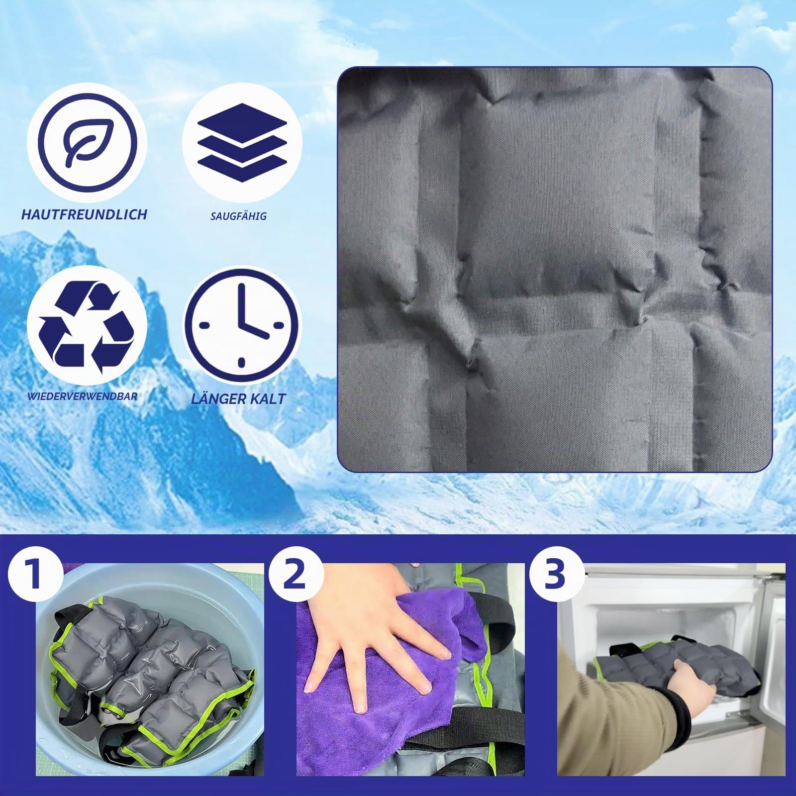 MR.ICE Cooling Vest for Men & Women - Adjustable Ice Vest for Motorcycle, Workers, Sports, Outdoor, Heat Relief