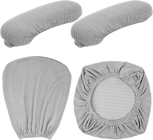 Tallew Juego de fundas protectoras universales para sillas de oficina, fundas elásticas para reposabrazos de escritorio, respaldo para sillas
