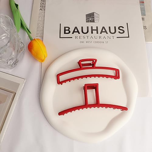 Miniatura 4 de Juego de accesorios para el cabello rojo, garras de metal, pinzas de cocodrilo, corbatas, flequillo, diadema, mandíbula, grande, medio, pequeño,