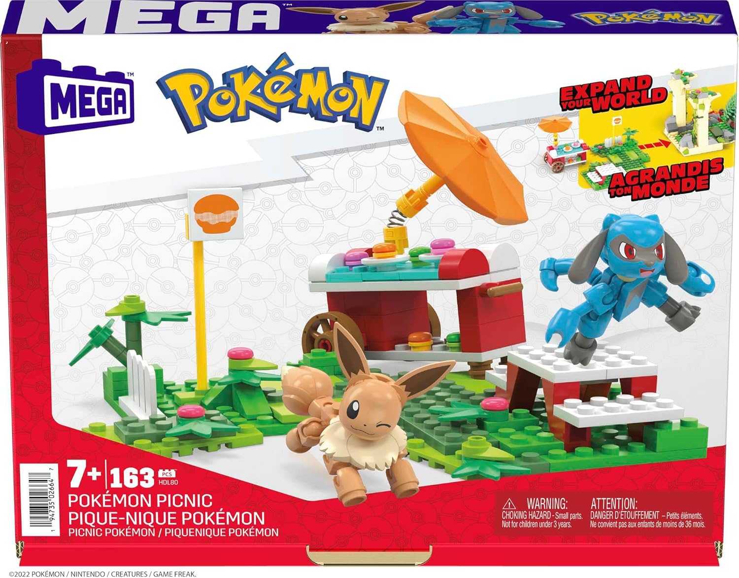 Mega Pok+®mon - Adventure Builder Picnic Set di Costruzioni con 193 mattoncini e Pezzi compatibili per collegarlo ad Altri Mondi - Lego - Immagine 5