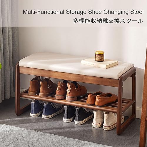 Miniatura 3 de Zapatero para armario, banco de entrada, banco de almacenamiento de zapatos, otomano con almacenamiento y asiento para sala de estar, banco para