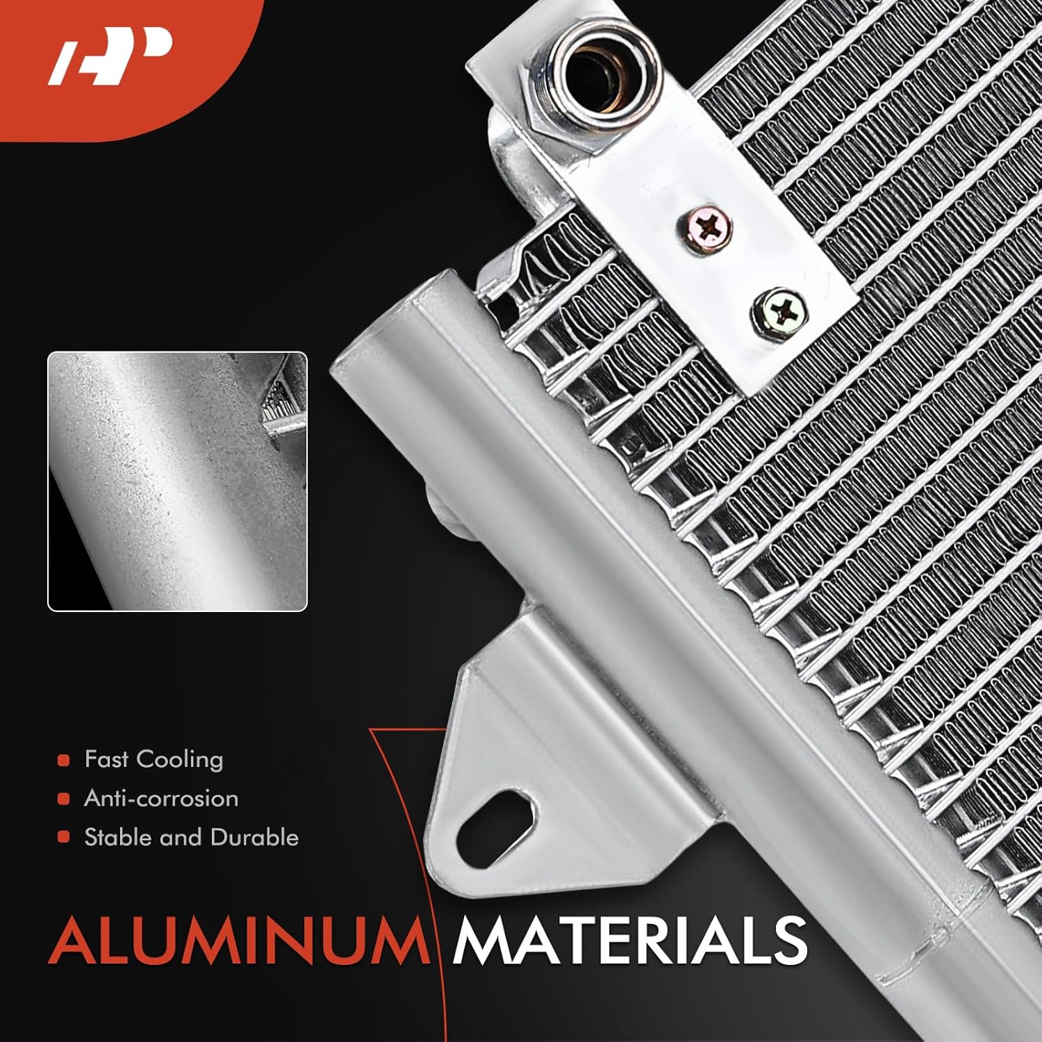 A-Premium Air Conditioning A/C Condenser Compatible with Volkswagen Cabrio 1995-2002, Golf 1993-1999, Jetta 1993-1998, Replace# 1H0820413