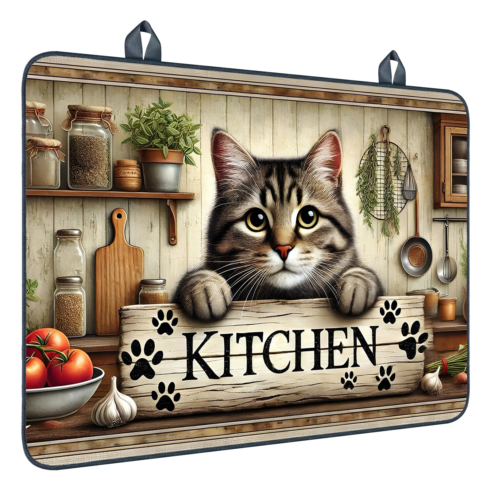 Nuxovilar Cat Kitchen Stove Top Cover, 20.47x28.34 Inches Polyester Mat