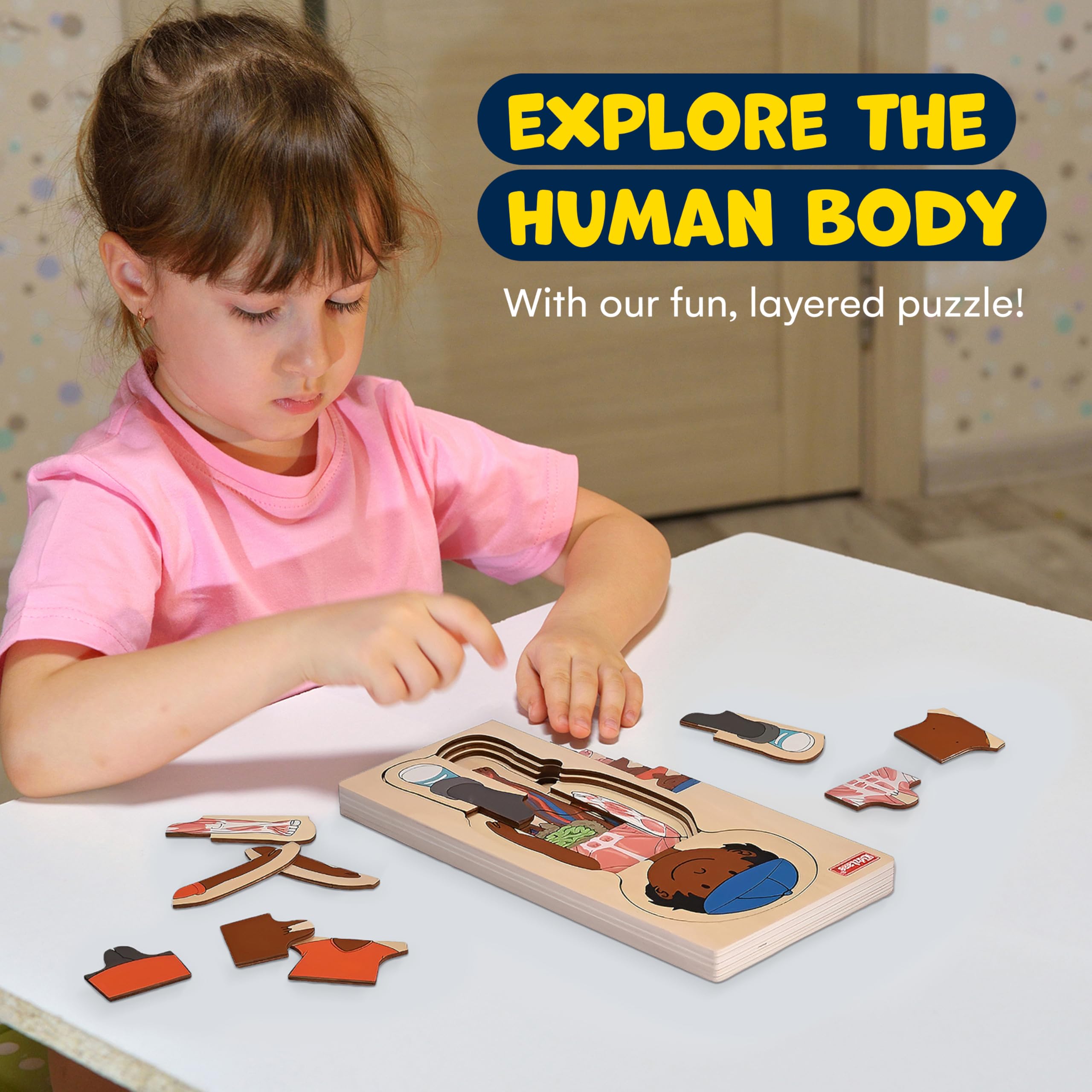 Snapklik.com : Kidzlane African American Boy Wooden My Body Puzzle For ...