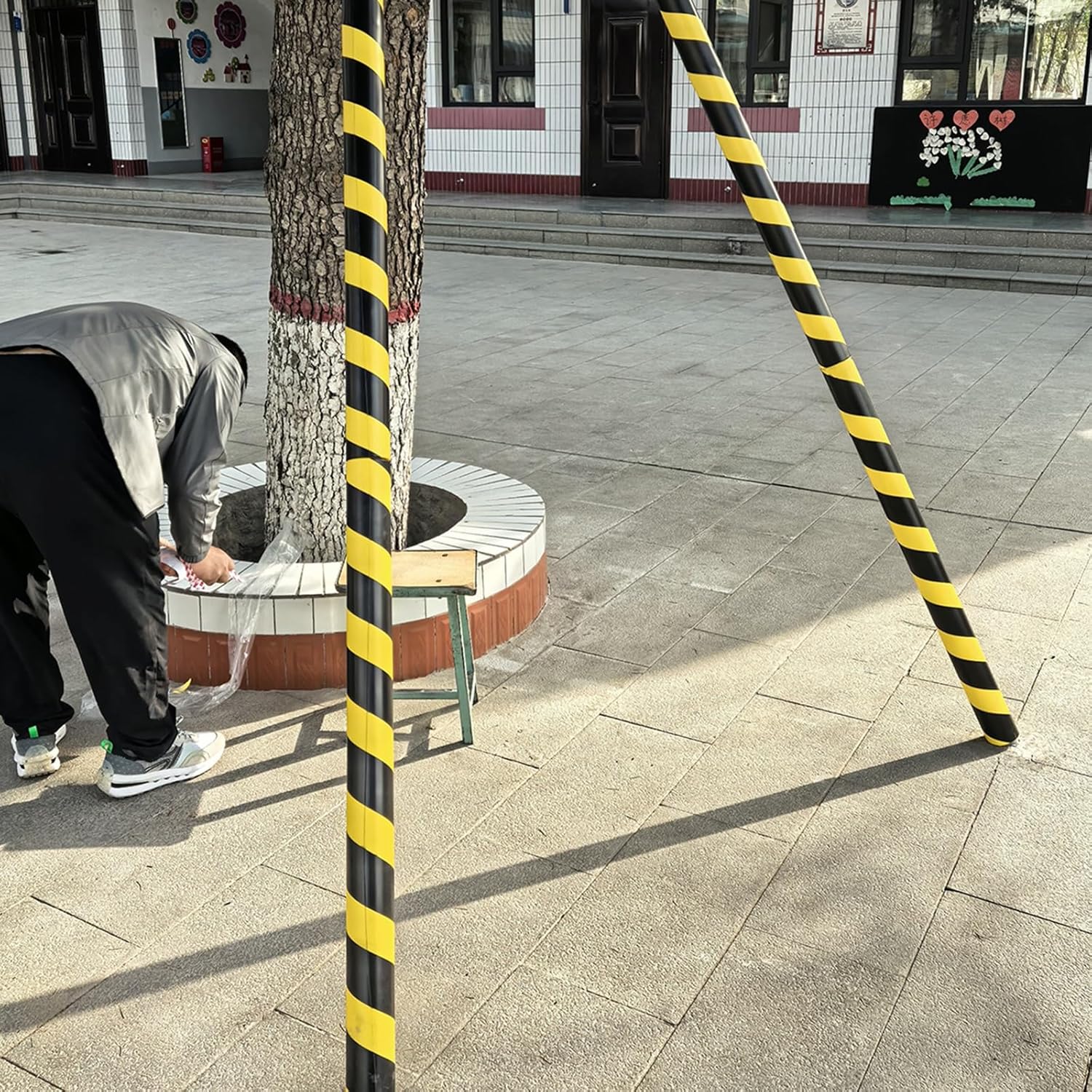 Self-Adhesive Corner Protector Pads, Weatherproof Pole Wrap for Car Doors & Playgrounds, Durable 16-Pack 3.3ft/1m Post Padding for Basements & Outdoor Use