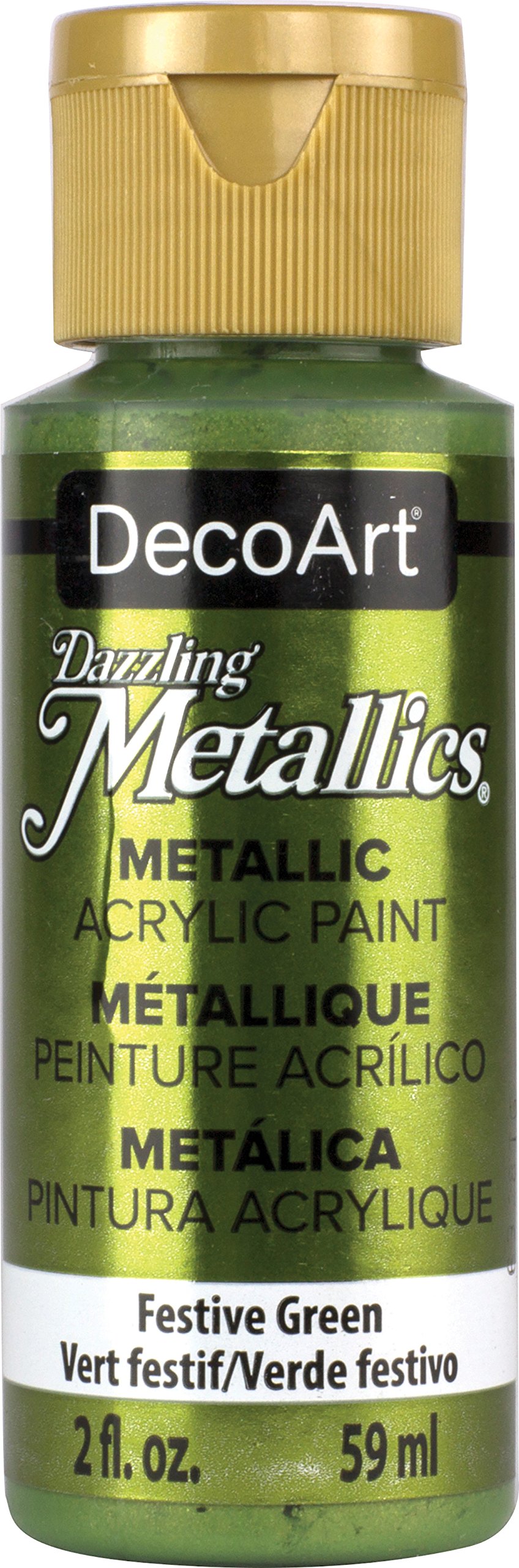 Bulk Buy: Deco Art Dazzling Metallics Acrylic Paint 2 Ounces Festive Green DM-DA261 (6-Pack)