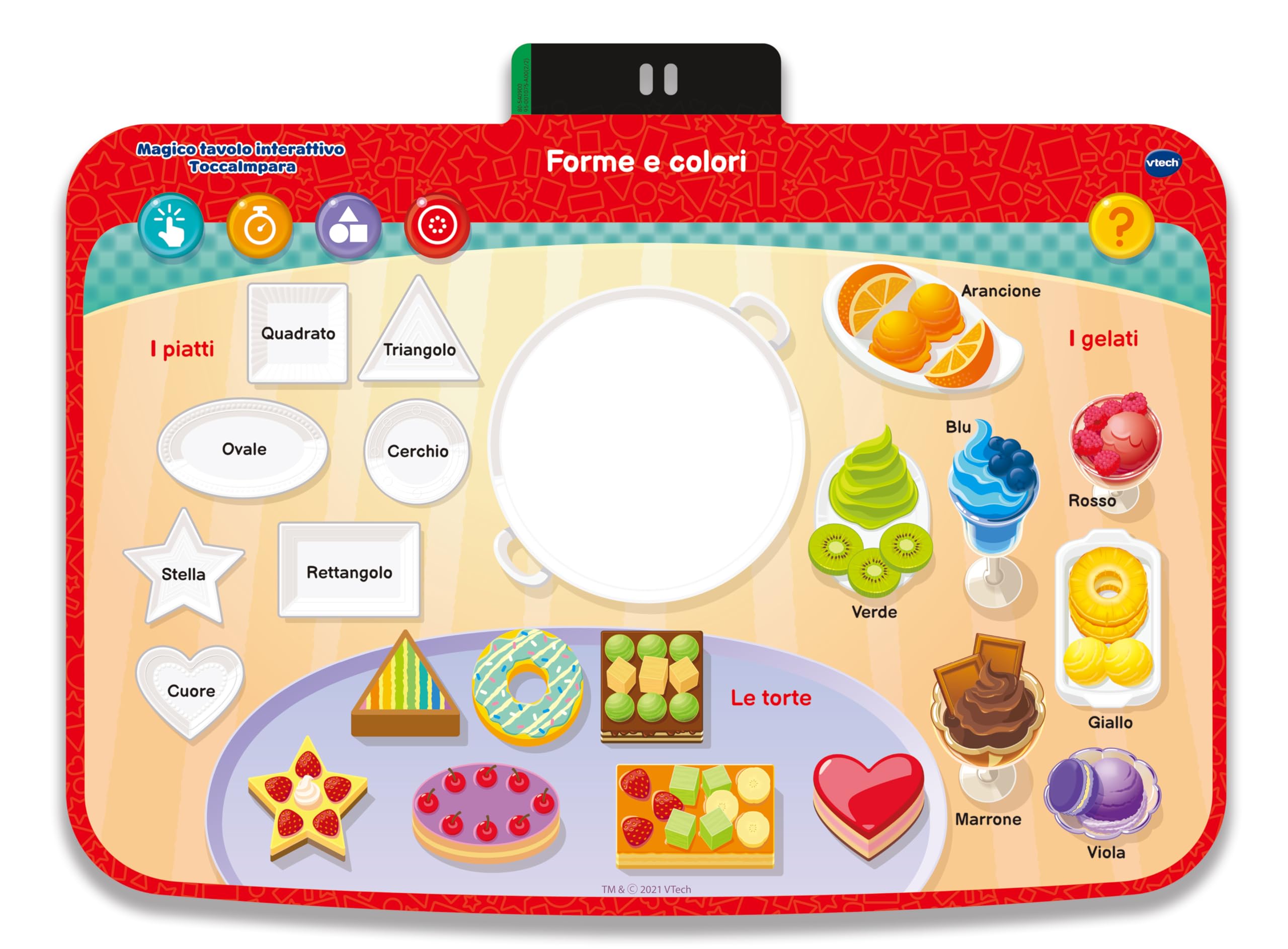 VTech Magico Tavolo Interattivo ToccaImpara 5 in 1 Bambini 3-6 Anni | Funzione Proiettore, Impara a Scrivere e Disegnare, Cavalletto, Lingua Italiana