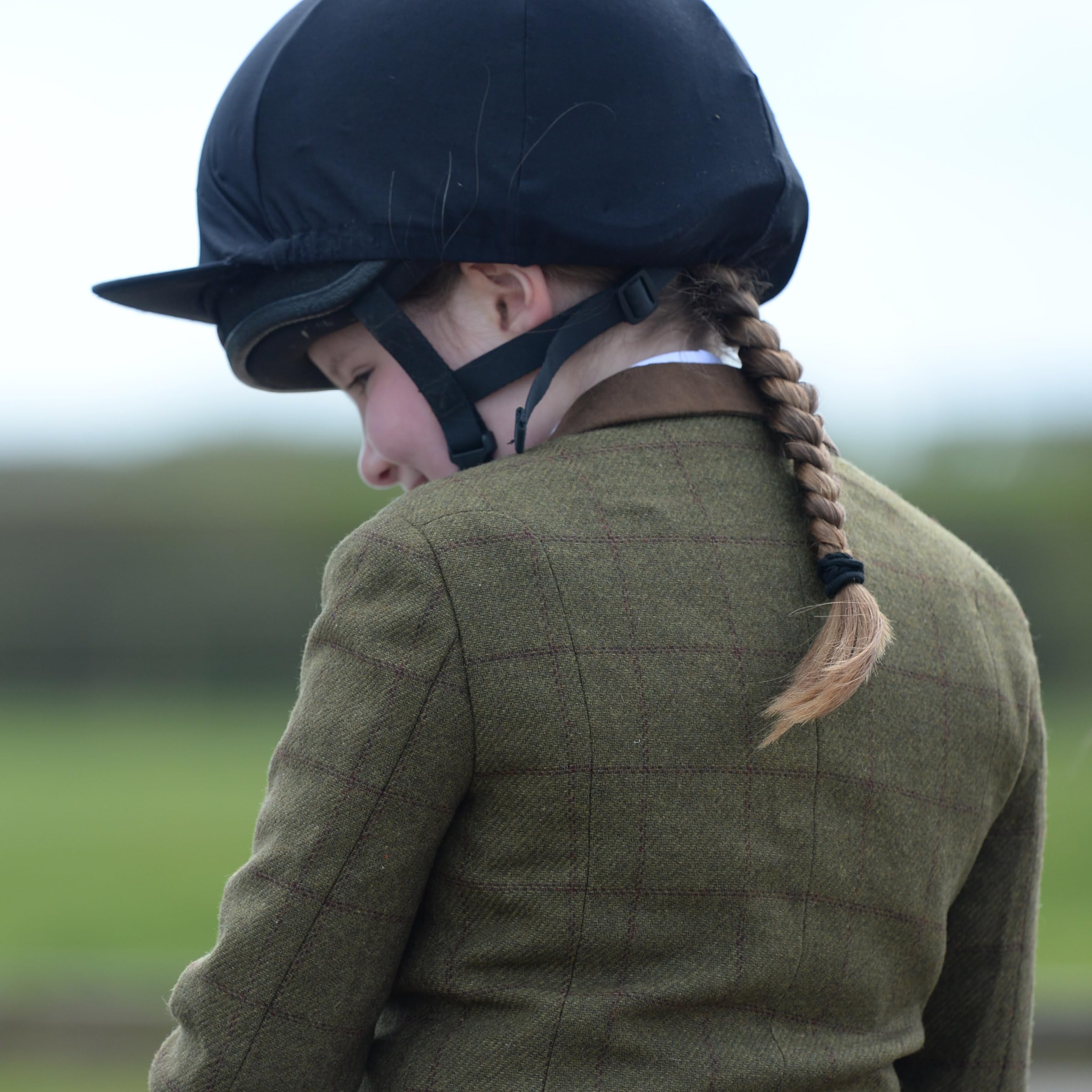 Dublin Frauen Tweed Wildleder Kragen Maßgeschneiderte Reitjacke - Braun