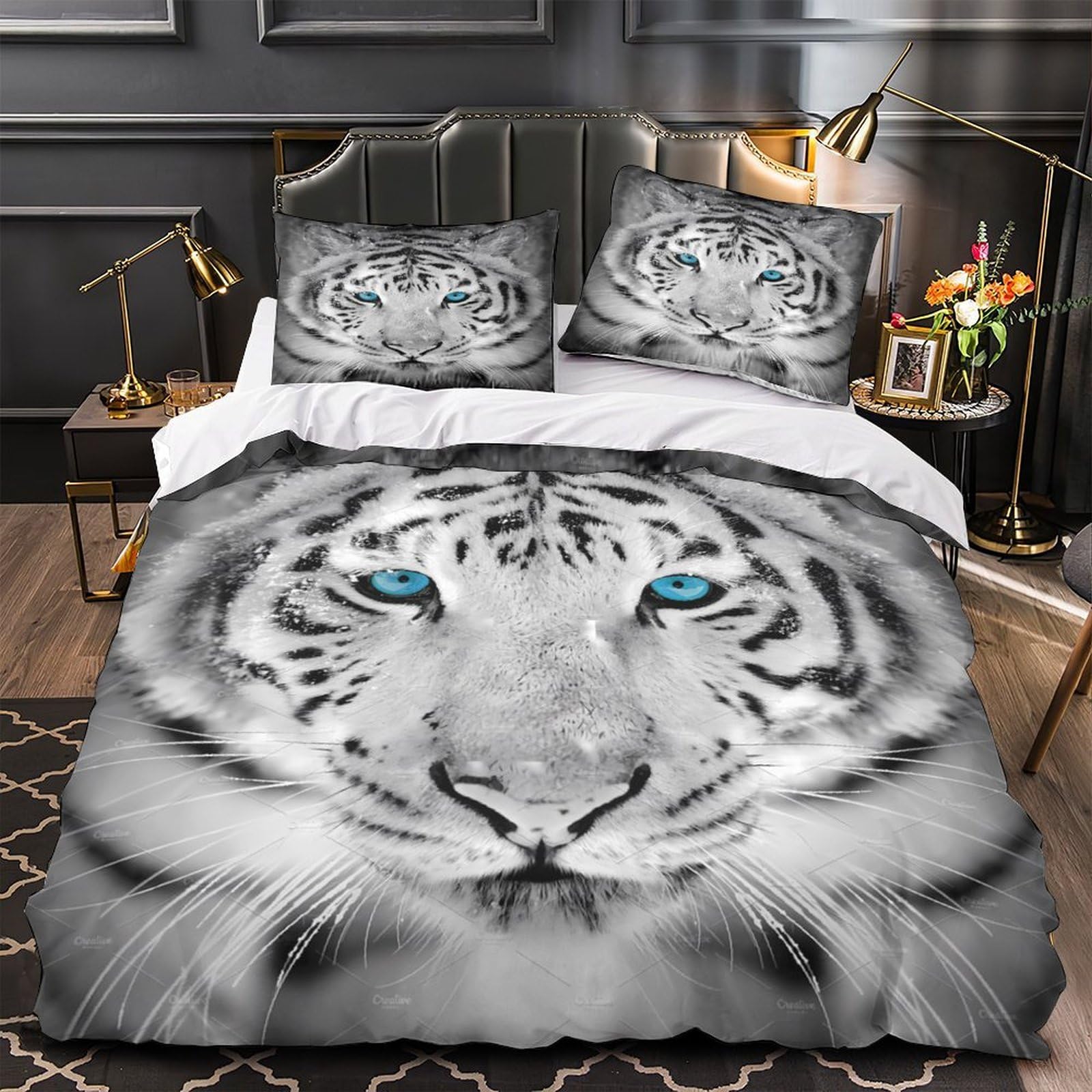 Housse de couette chevaux sauvages 3D lit super king 260x220