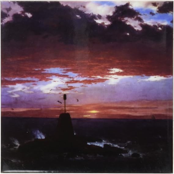 Mount Desert Design Ceramic Art Tile Rikki Knight 12 x 12 Frederick Edwin Church Coast Scene 