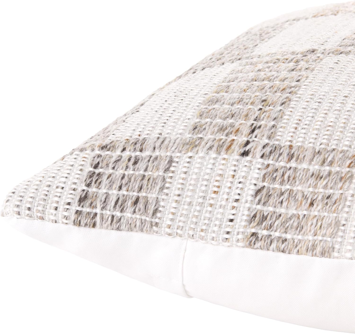 Livabliss x Galey Alix Katalina Indoor/Outdoor Accent Pillow Cover, 18" L x 18" W, Grey/Checkered