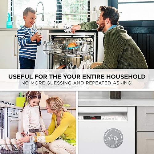 Miniatura 7 de Imán para lavavajillas Clean Dirty Sign funciona en lavaplatos de acero inoxidable no magnético, 3.15 pulgadas, incluye pieza magnética con