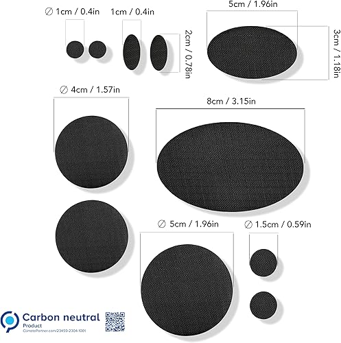 Vista 3 de aZengear Parches de reparación, impermeables, autoadhesivos, resistentes al desgarro al frío y al calor, de nailon y poliéster, para reparar Negro
