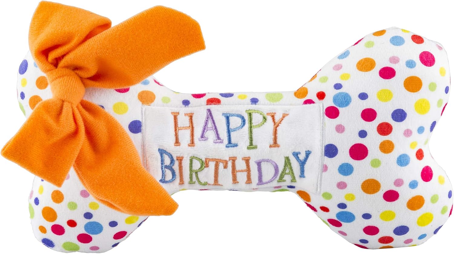 Pet Supplies Haute Diggity Dog Happy Birthday Bone, Plush Designer Dog Toys with Interactive