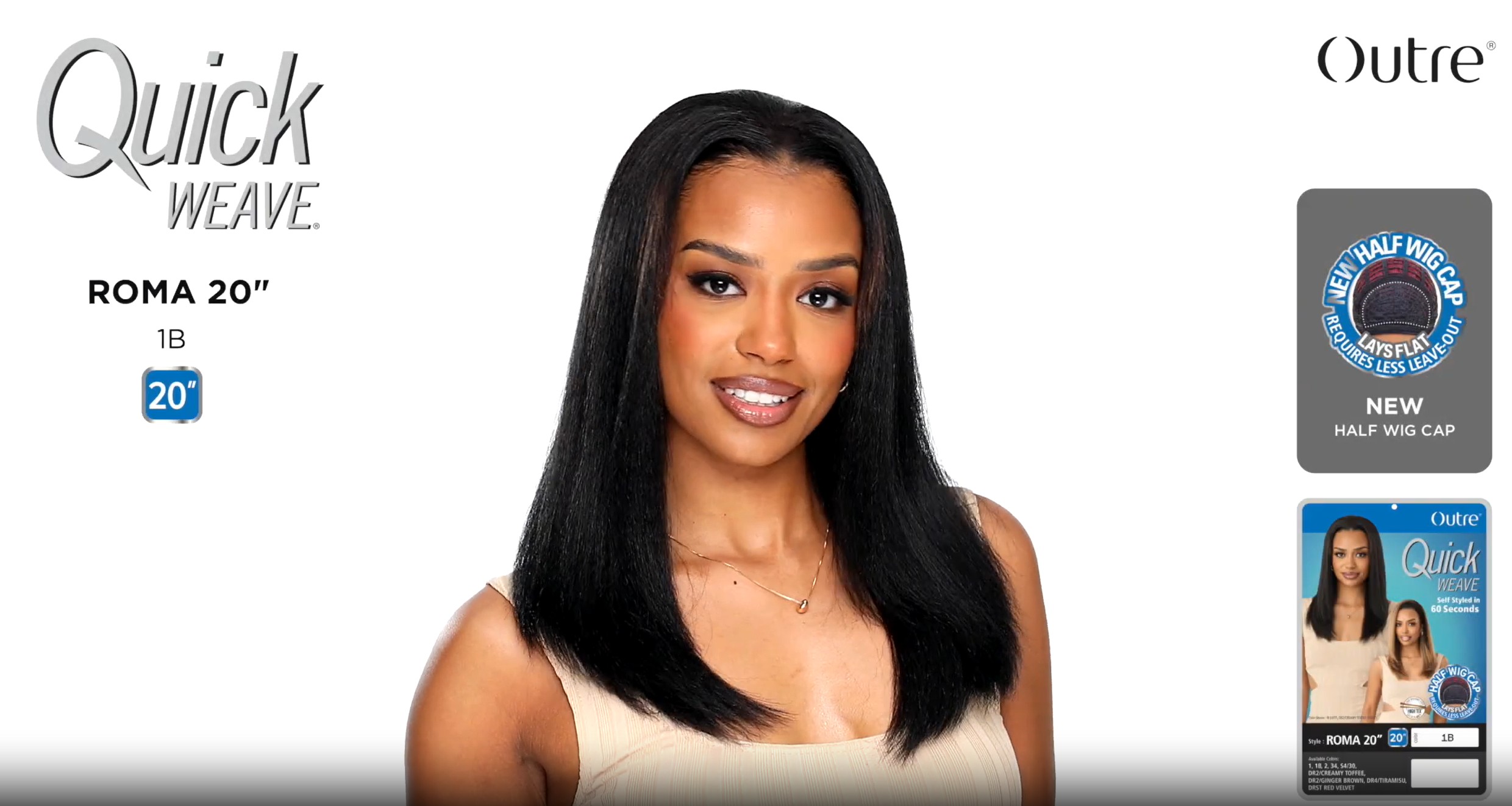 Amazon.com : Outre Quick Weave Synthetic Half Wig - Roma 20