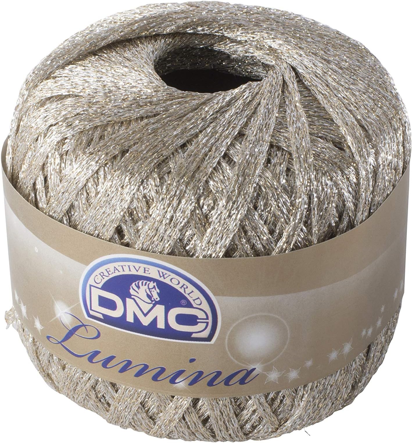 Filato Viscose Argento Per Uncinetto E Ricamo, 1 Mm, 50 G, 250 M